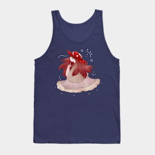 Whimsigoth Cottagecore Red Mushroom Girl Tank Top